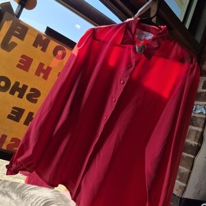 Elegant Red Women's Blouse